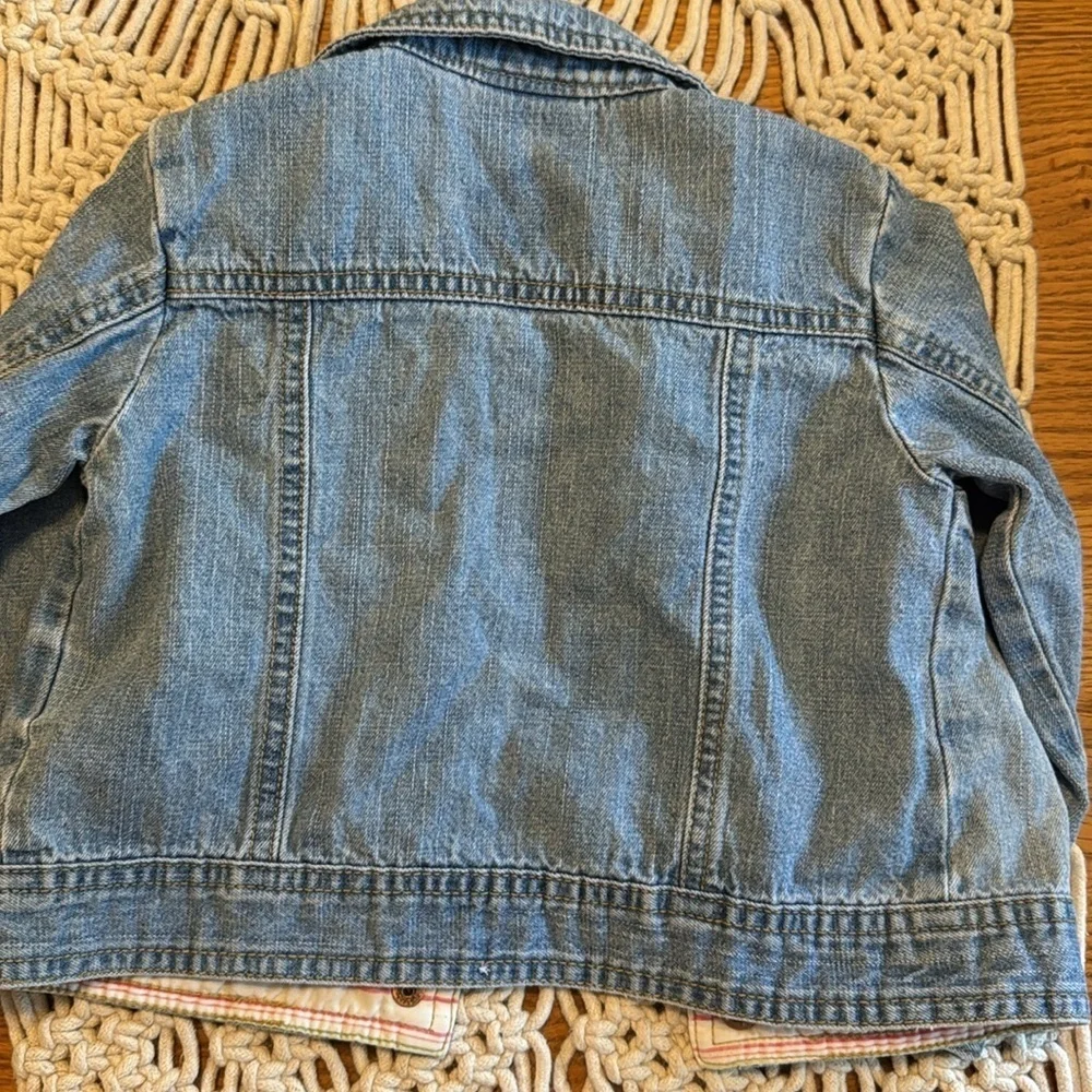 OshKosh B'gosh Genuine Kids denim Jean Jacket with Floral Embroidery size 24 mos